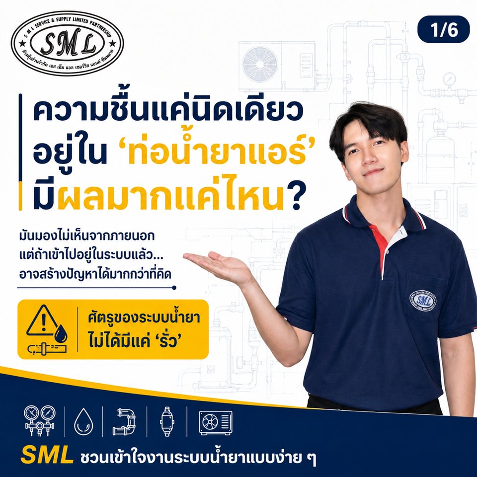 ความชื้นในระบบท่อน้ำยา มีผลกระทบต่อระบบแอร์มากแค่ไหน ภาพที่ 1